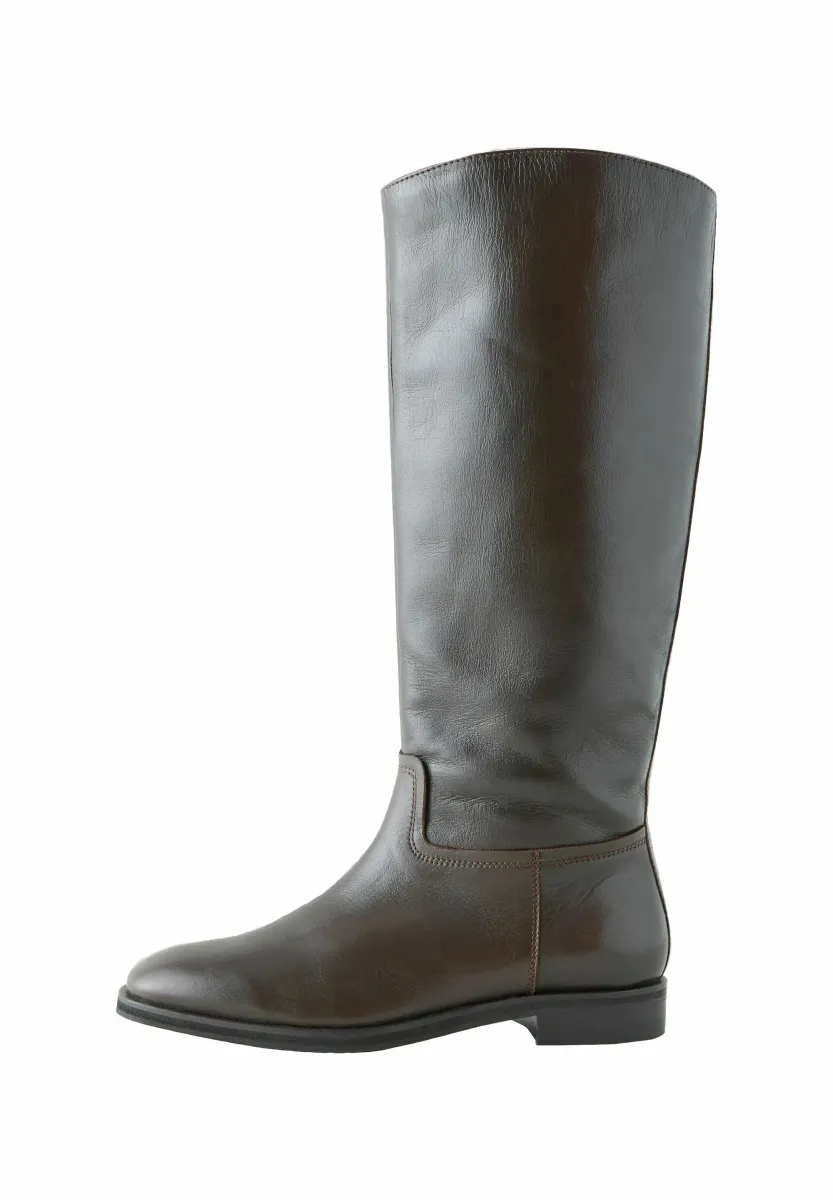 STANDARD WIDE FIT - FOREVER COMFORT KNEE HIGH FLAT RIDER  - Stiefel - new chocolate brown leather