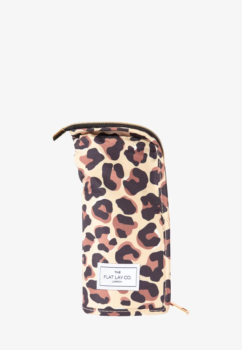 STANDING MAKEUP BRUSH CASE - Kosmetiktasche - leopard print