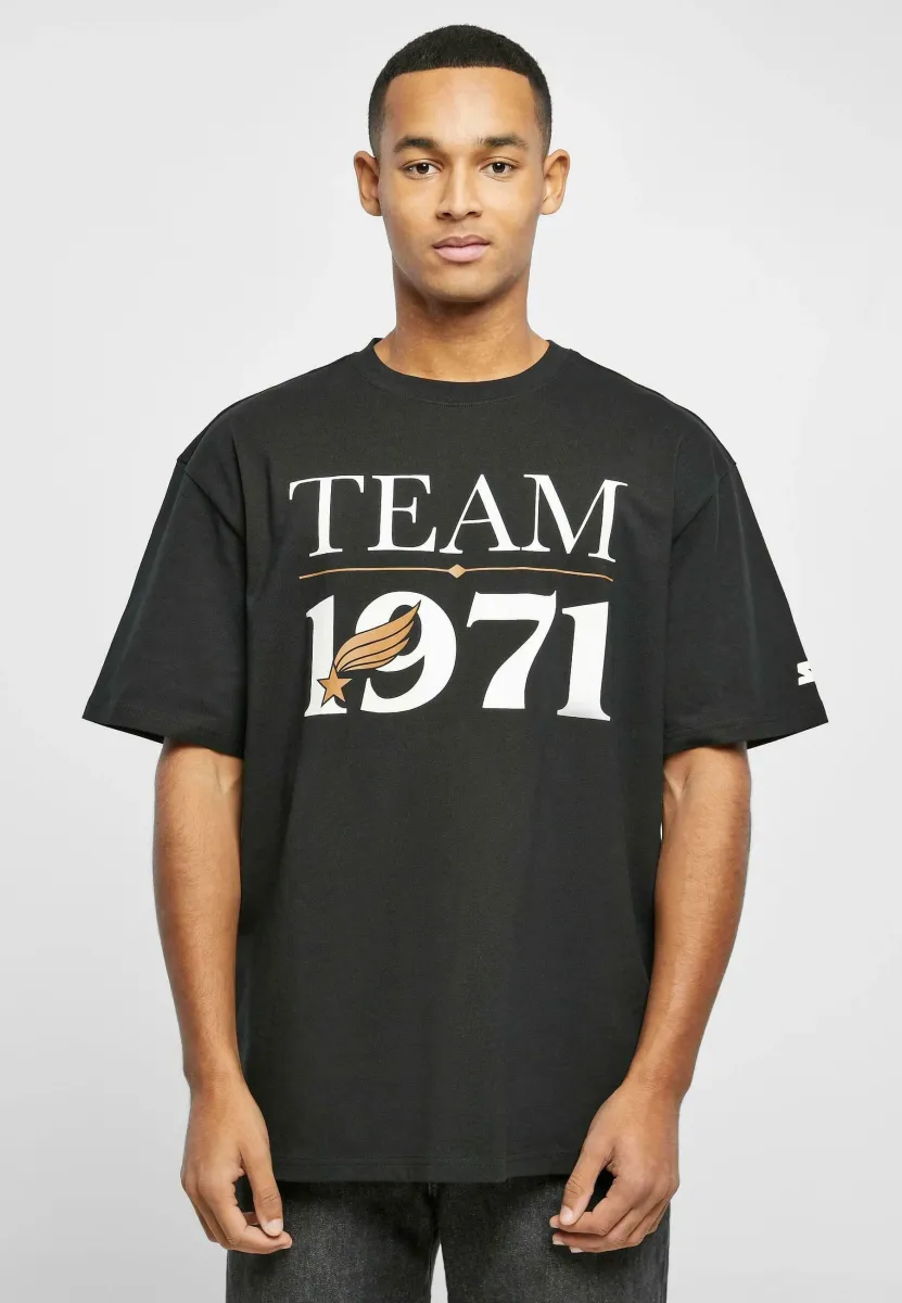 STARTER HERREN STARTER TEAM 1971 OVERSIZE TEE - T-Shirt print - black
