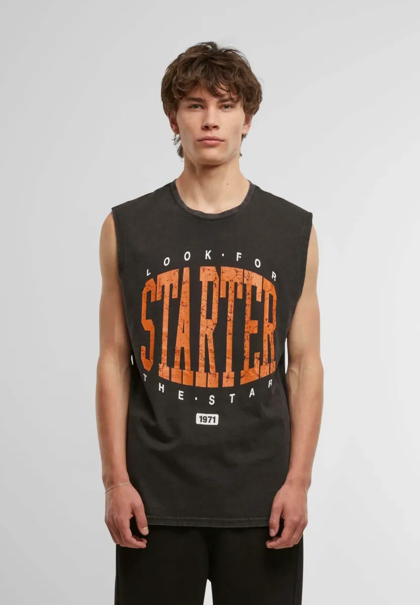 STARTER SLEEVELESS WASHED - Top - acid black washed