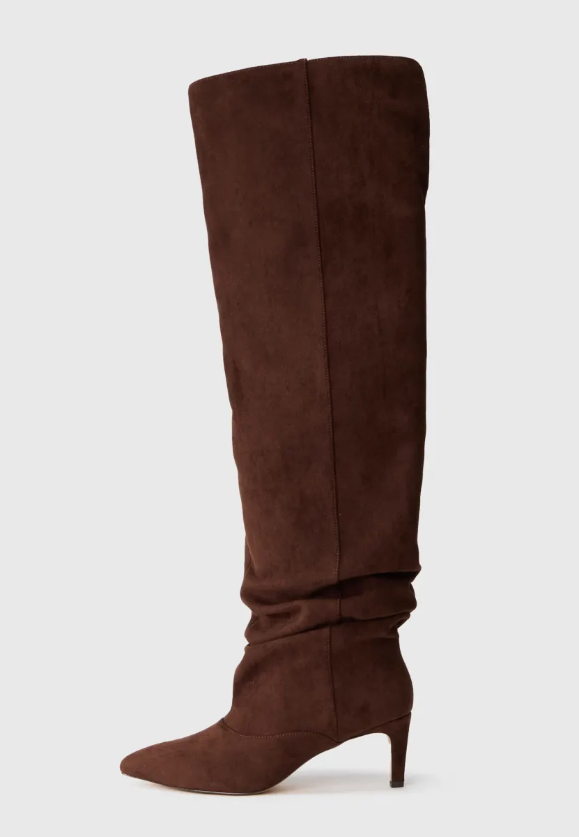 STASSI - Overknees - chocolate