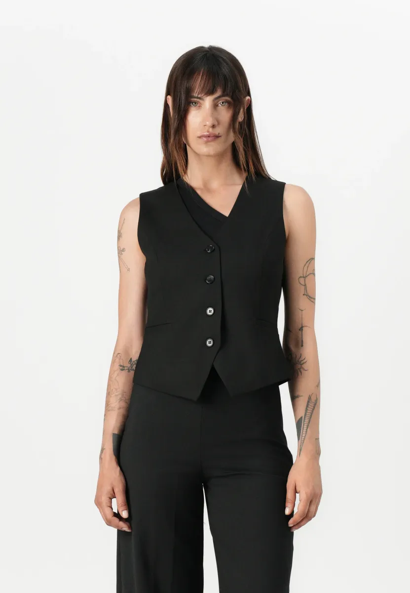 STATICE BIELLE WAISTCOAT - Weste - black