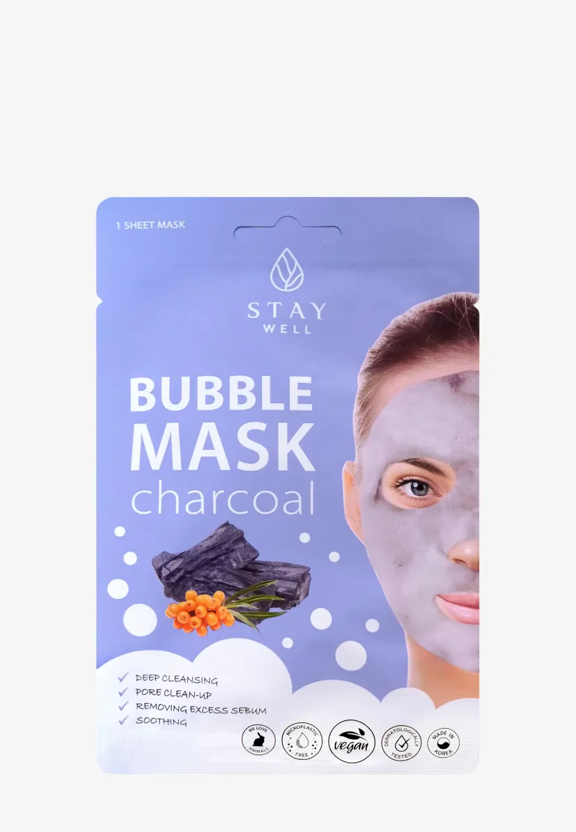 STAY WELL DEEP CLEANSING BUBBLE MASK - Gesichtsmaske - charcoal
