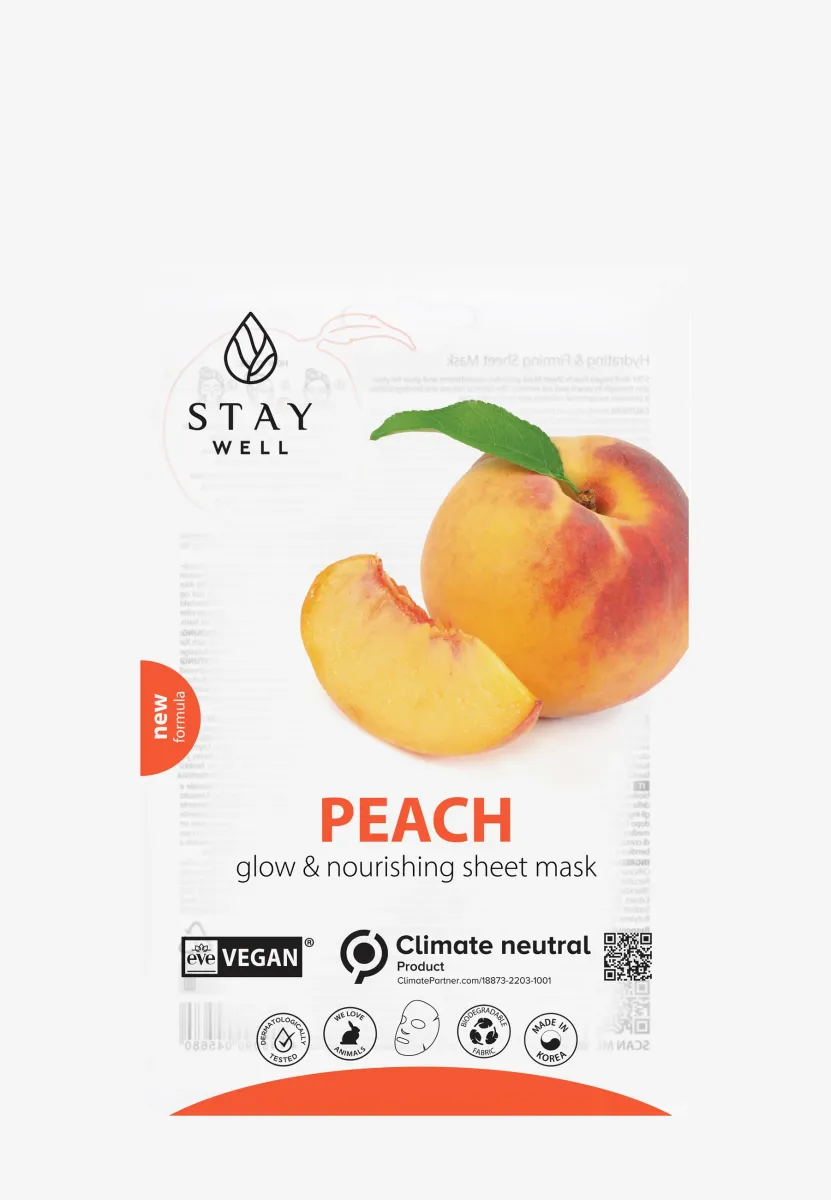 STAY WELL VEGAN SHEET MASK - Gesichtsmaske - peach