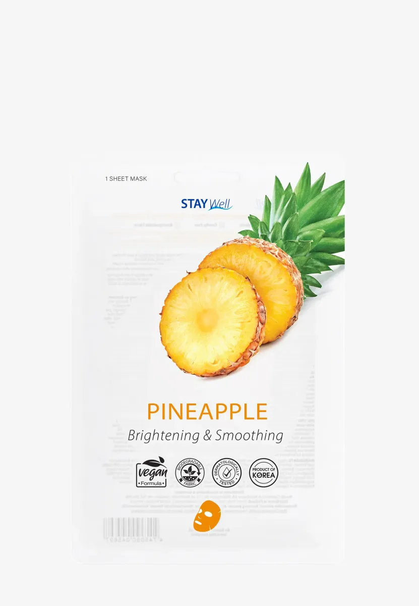 STAY WELL VEGAN SHEET MASK - Gesichtsmaske - pineapple