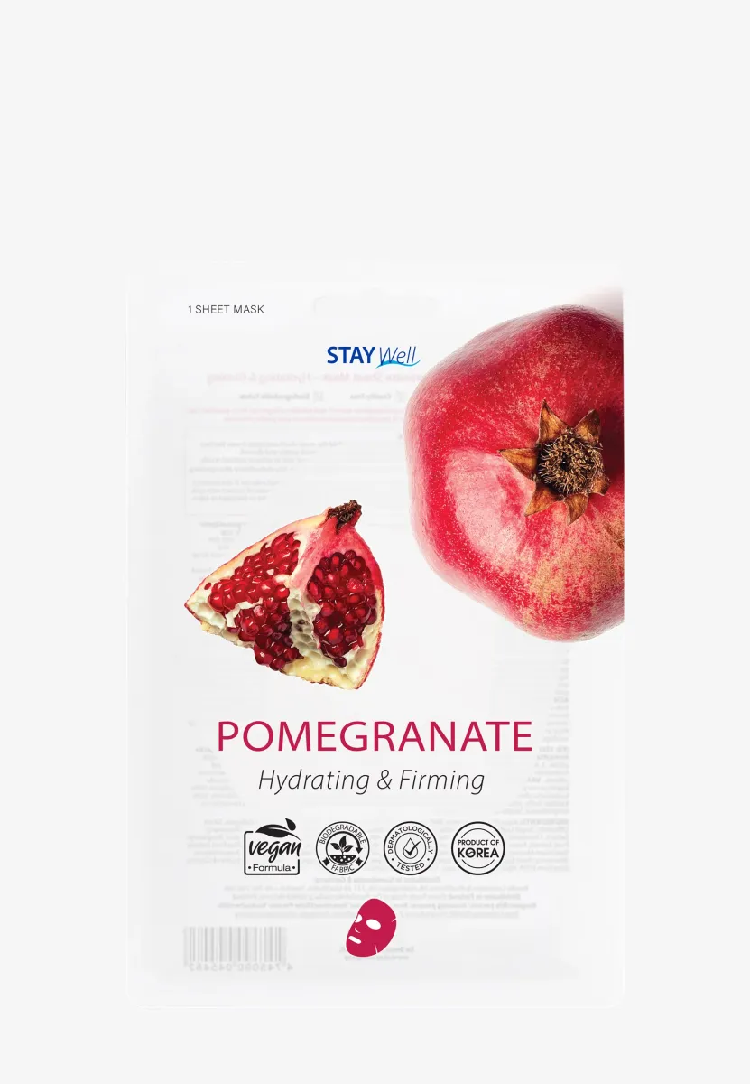 STAY WELL VEGAN SHEET MASK - Gesichtsmaske - pomegranate