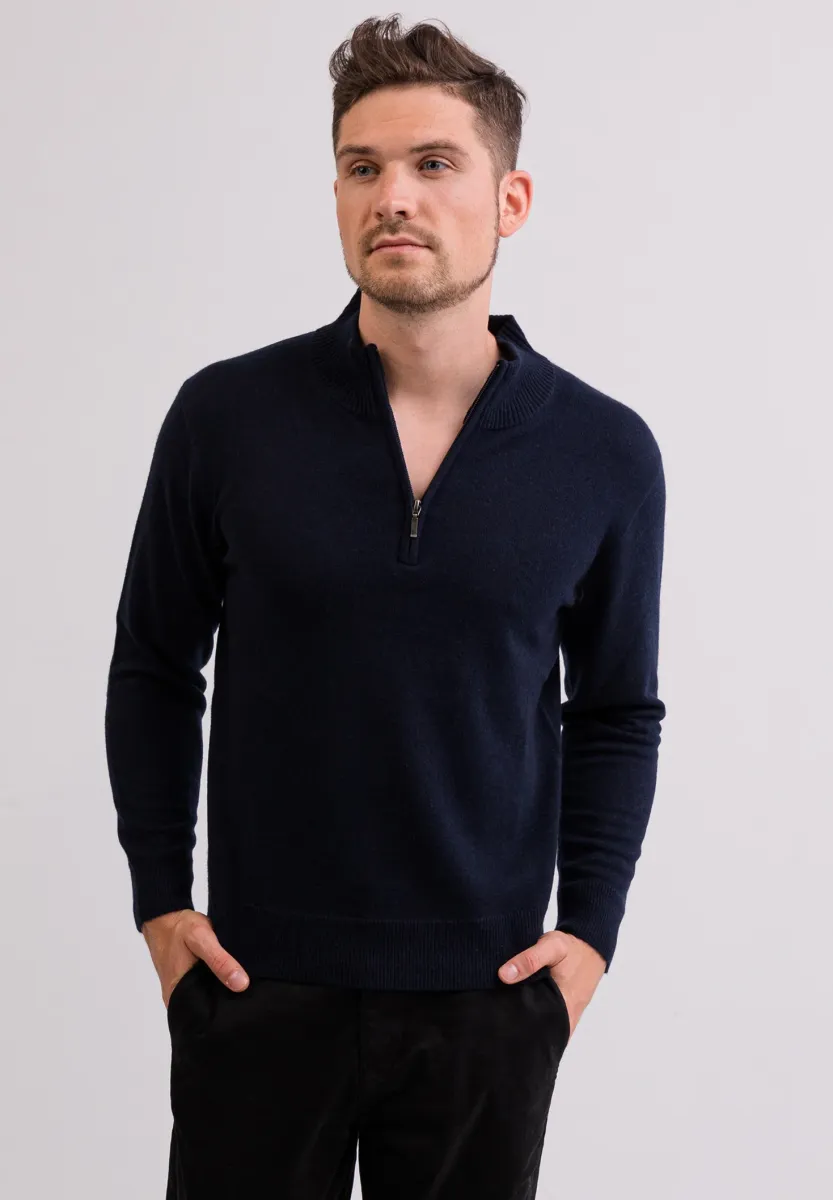 STEHKRAGEN  - Strickjacke - marine blau