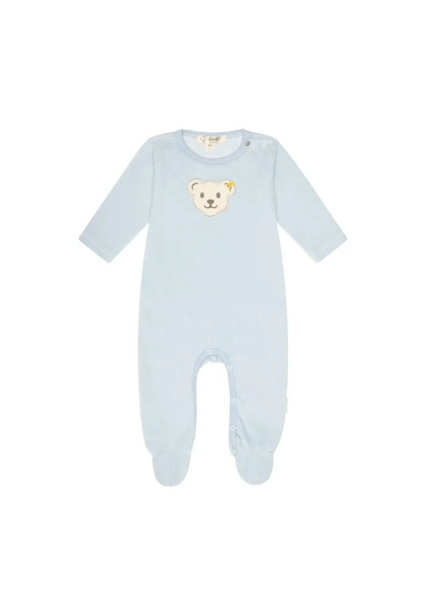 STEIFF STRAMPLER BÄR LOGO DRUCKKNÖPFE - Strampler - hellblau