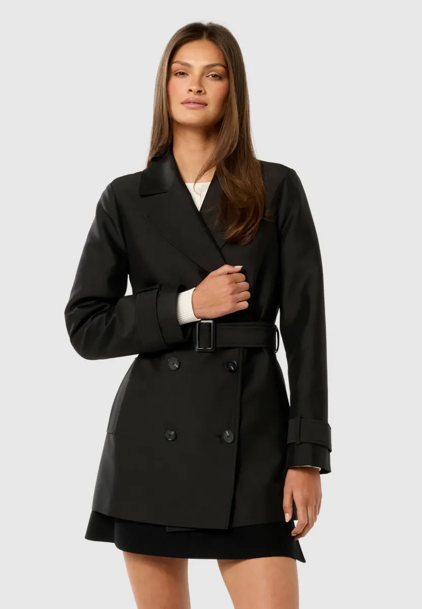 STELLA - Klassischer Mantel - black