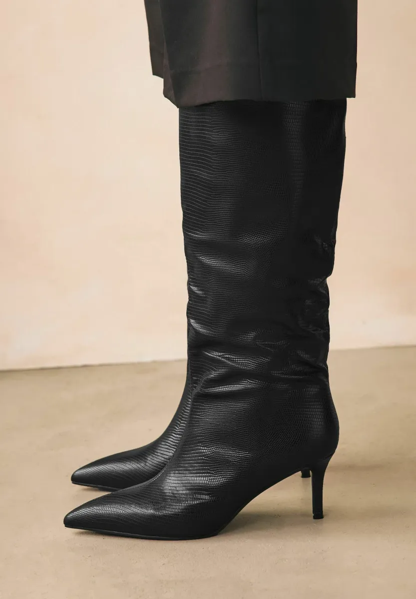 Stiefel - black textured