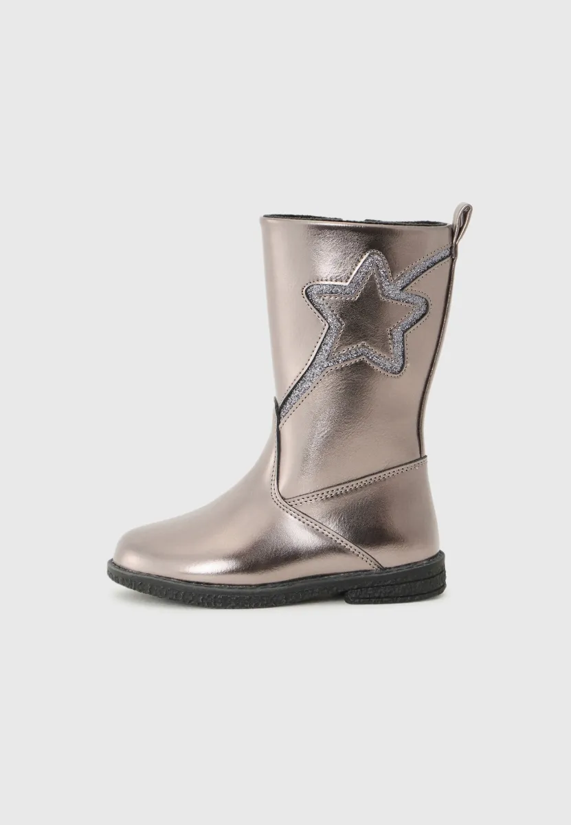 Stiefel - mettalic grey