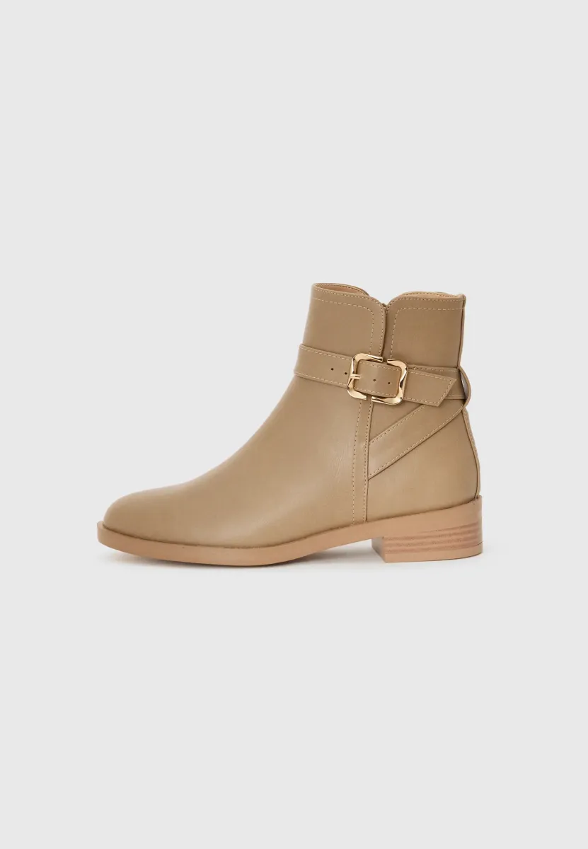 Stiefelette - beige