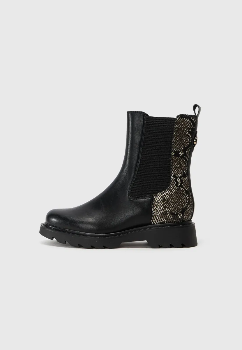 Stiefelette - black/snake