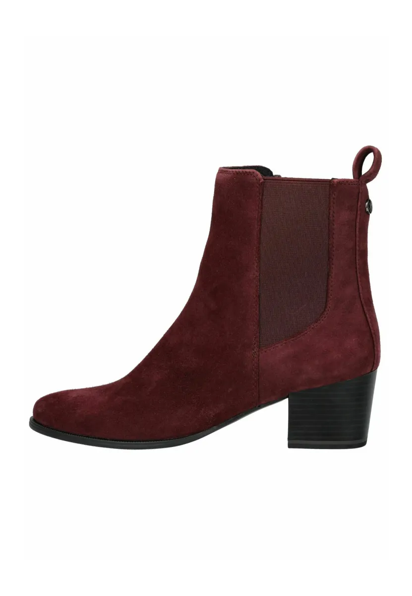 Stiefelette - bordeaux suede