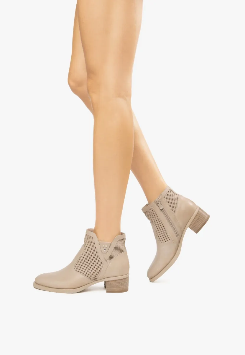 Stiefelette - champagne
