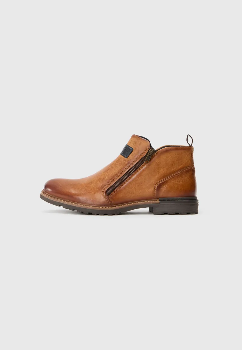 Stiefelette - cognac
