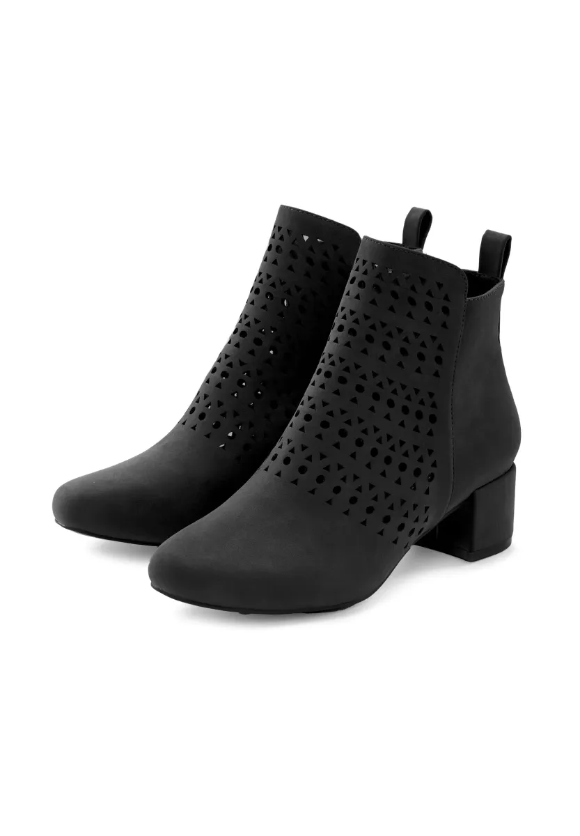 Stiefelette - schwarz