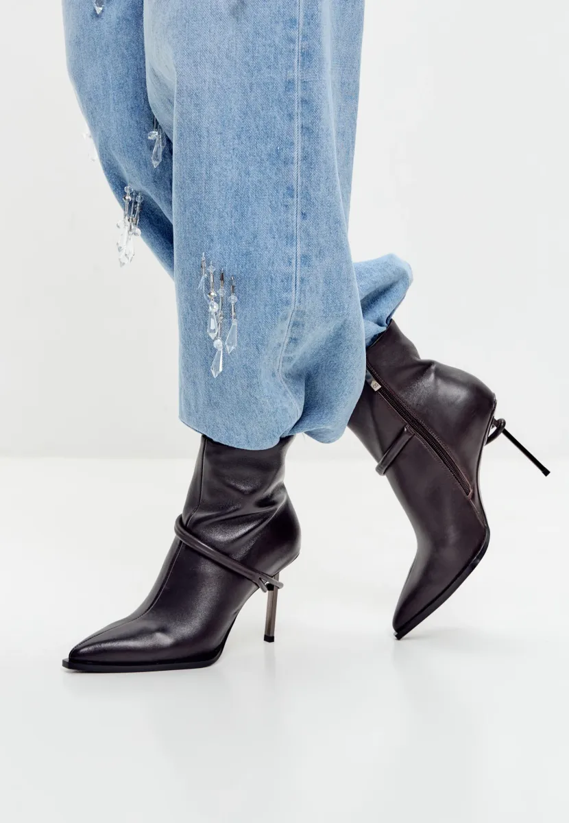 STILETTO LOOP  - Stiefelette - black