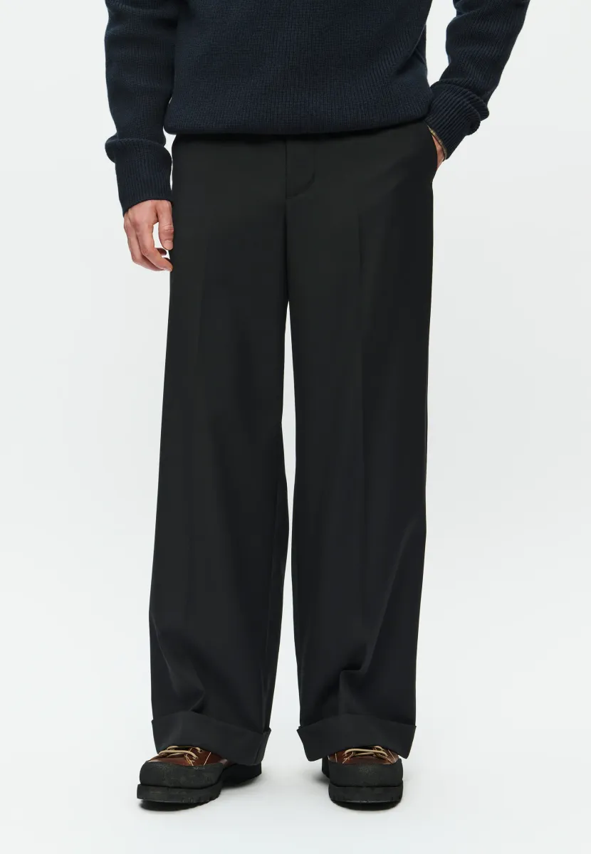 Stoffhose - black