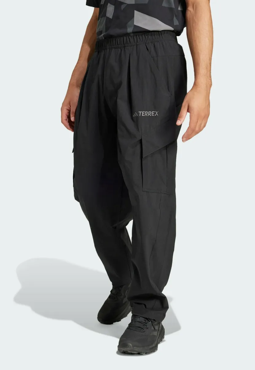 Stoffhose - black