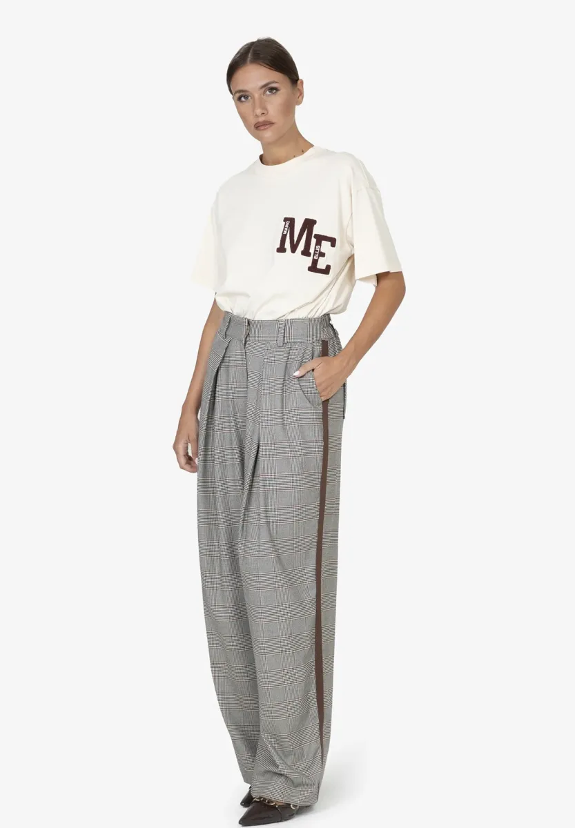 Stoffhose - brown and camel