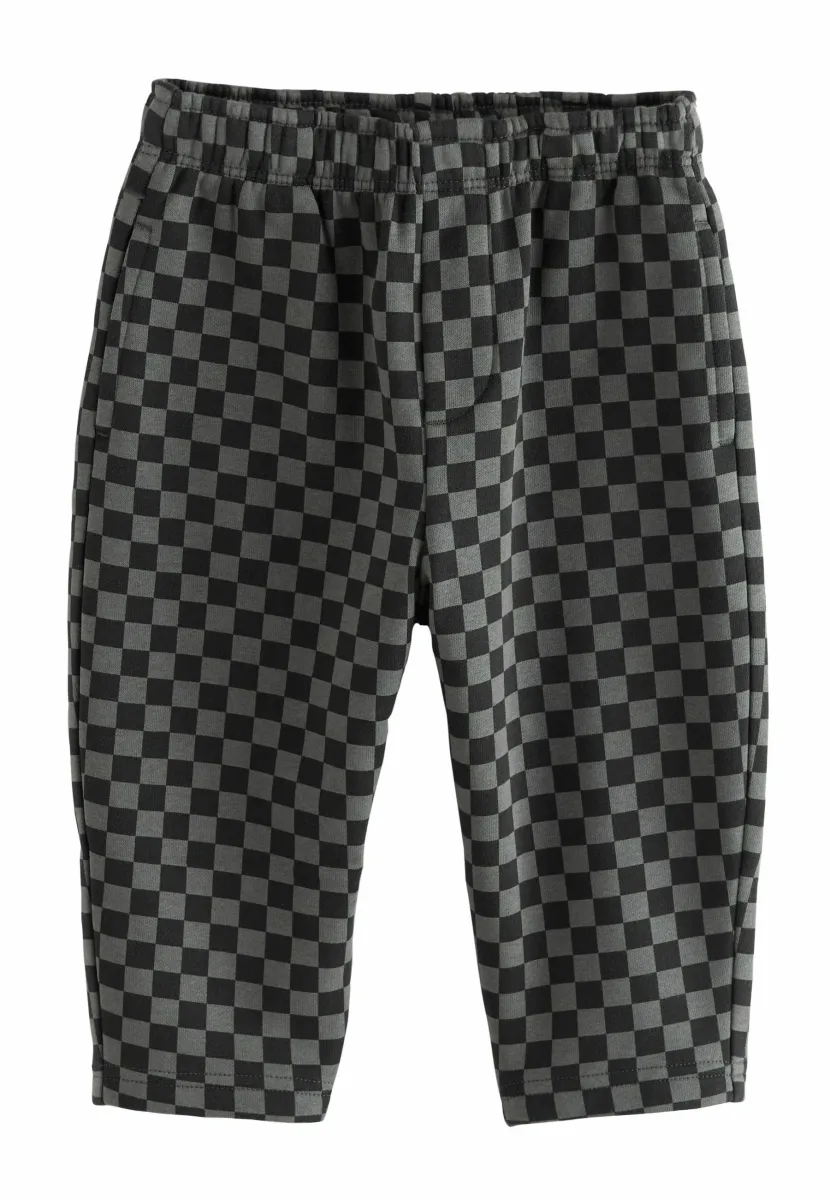 Stoffhose - mono checkerboard