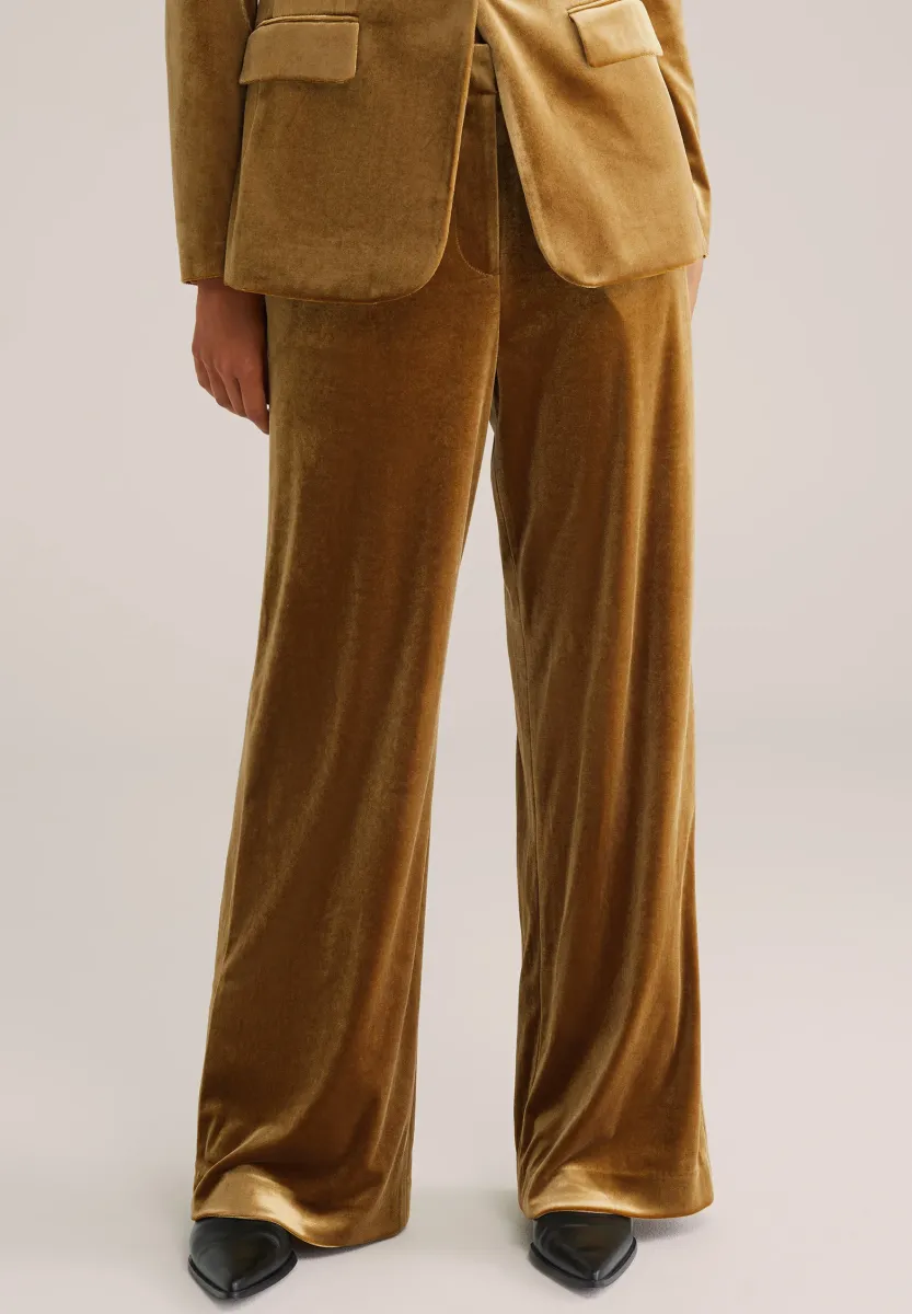 Stoffhose - ochre yellow