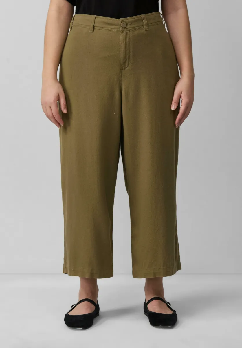 Stoffhose - tannengrün