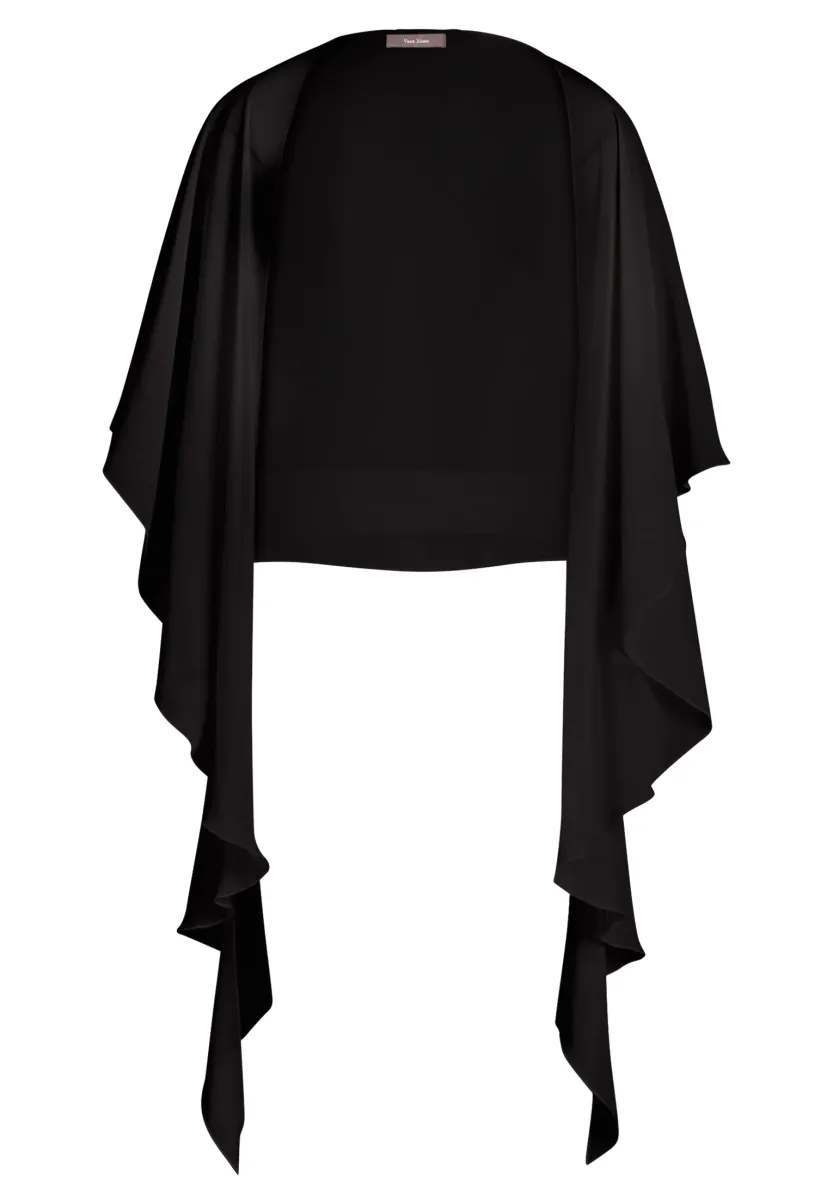 STOLA MIT VOLANT - Cape - black