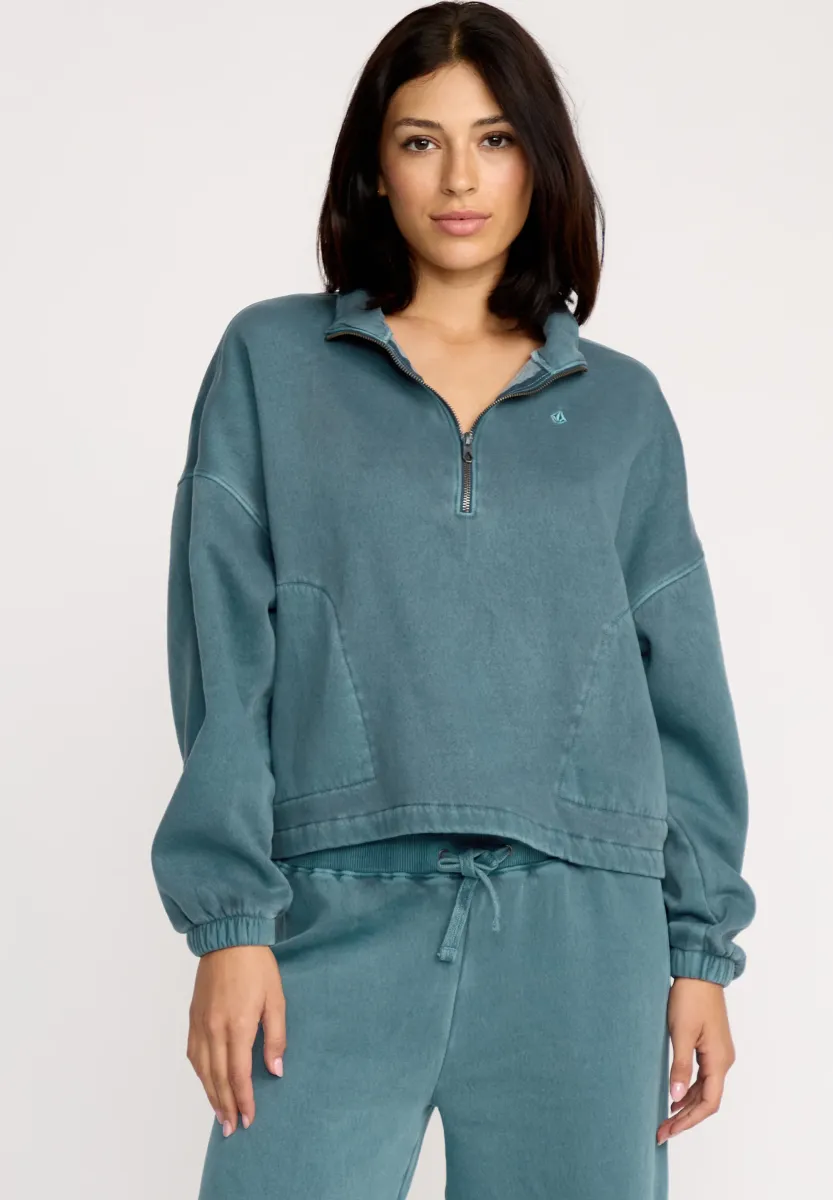 STONE SOFT QUARTER - Sweatshirt - emerald green