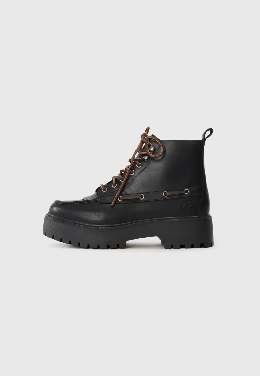 STONE STREET BOOT - Schnürstiefelette - black