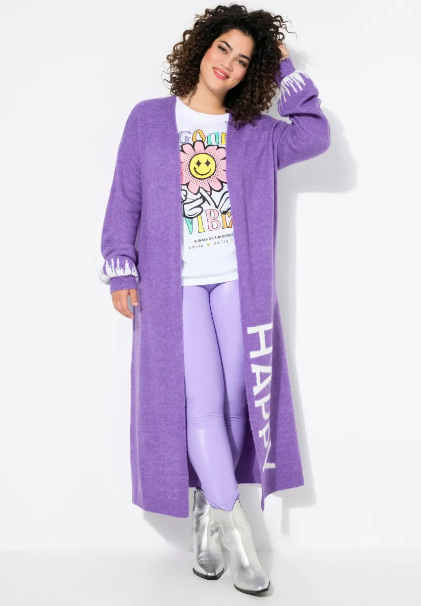 STRAIGHT FIT HAPPY-STATEMENTS - Strickjacke - lilac violet