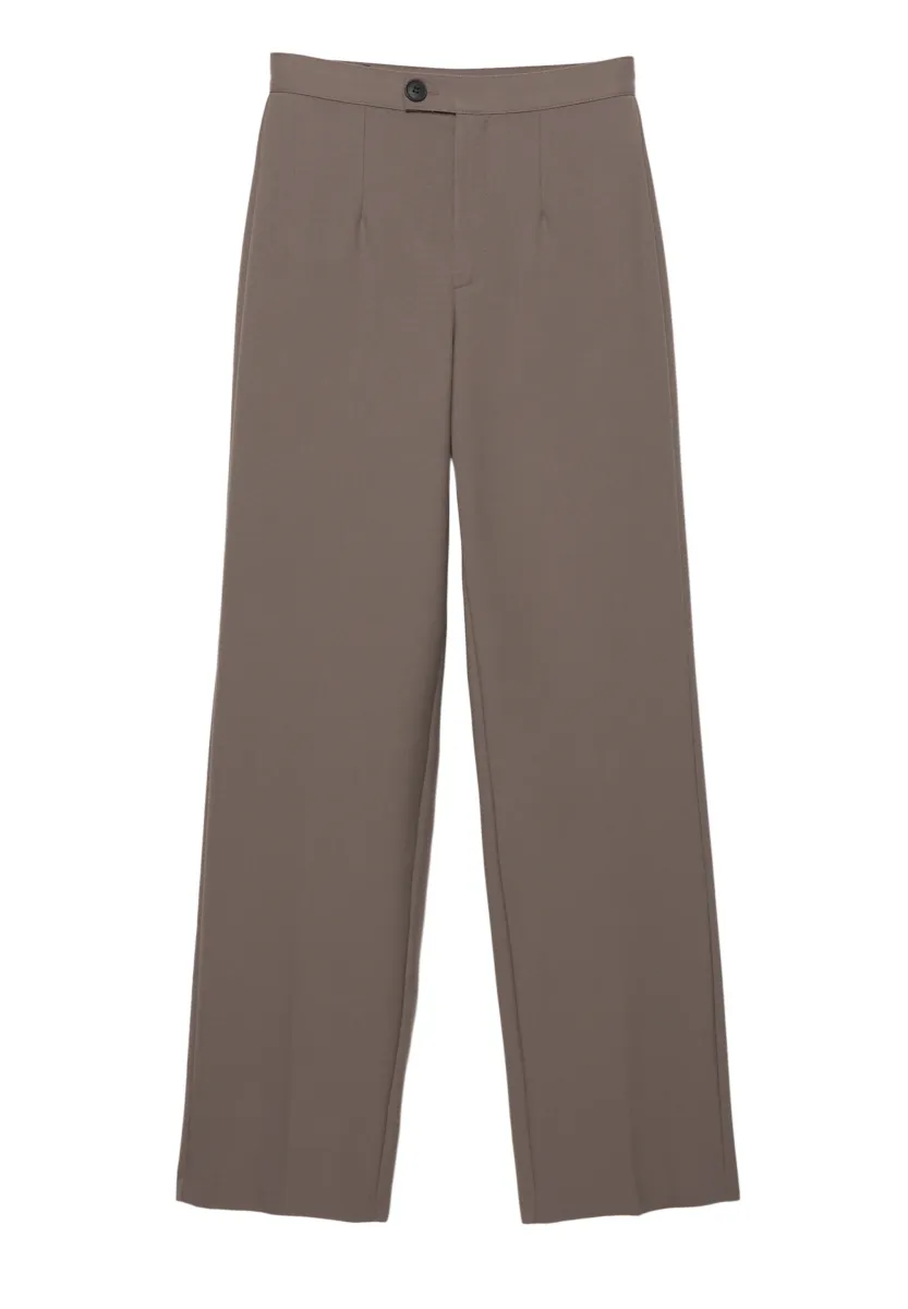 STRAIGHT-LEG DARTED -SMART - Stoffhose - taupe
