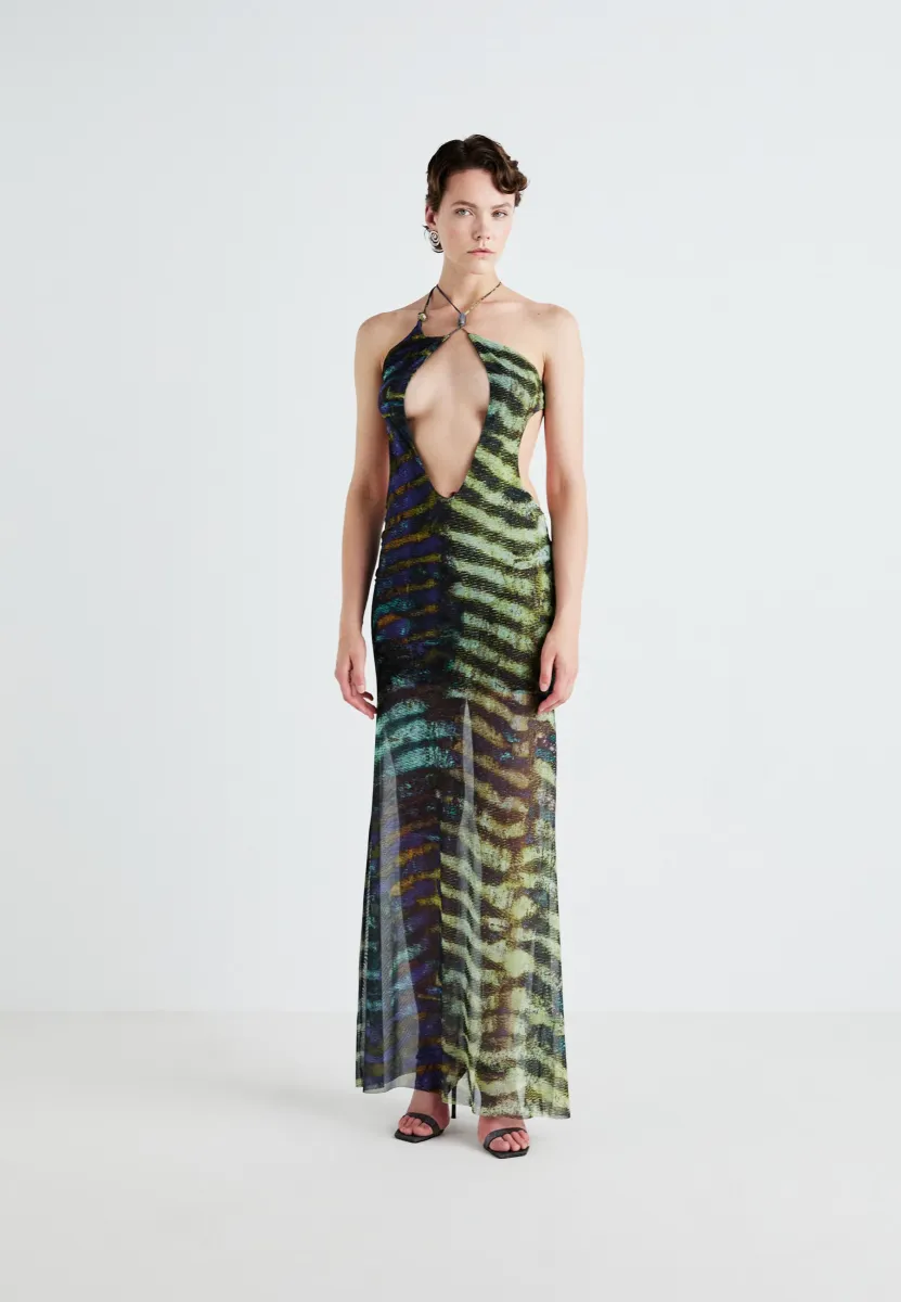 STRAPPY DRESS WITH TRIM - Ballkleid - multi-coloured