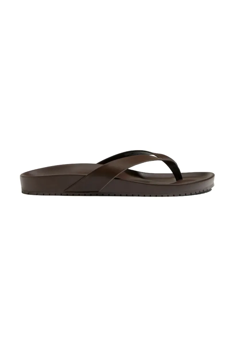 STRAPPY FLAT   - Zehentrenner - brown