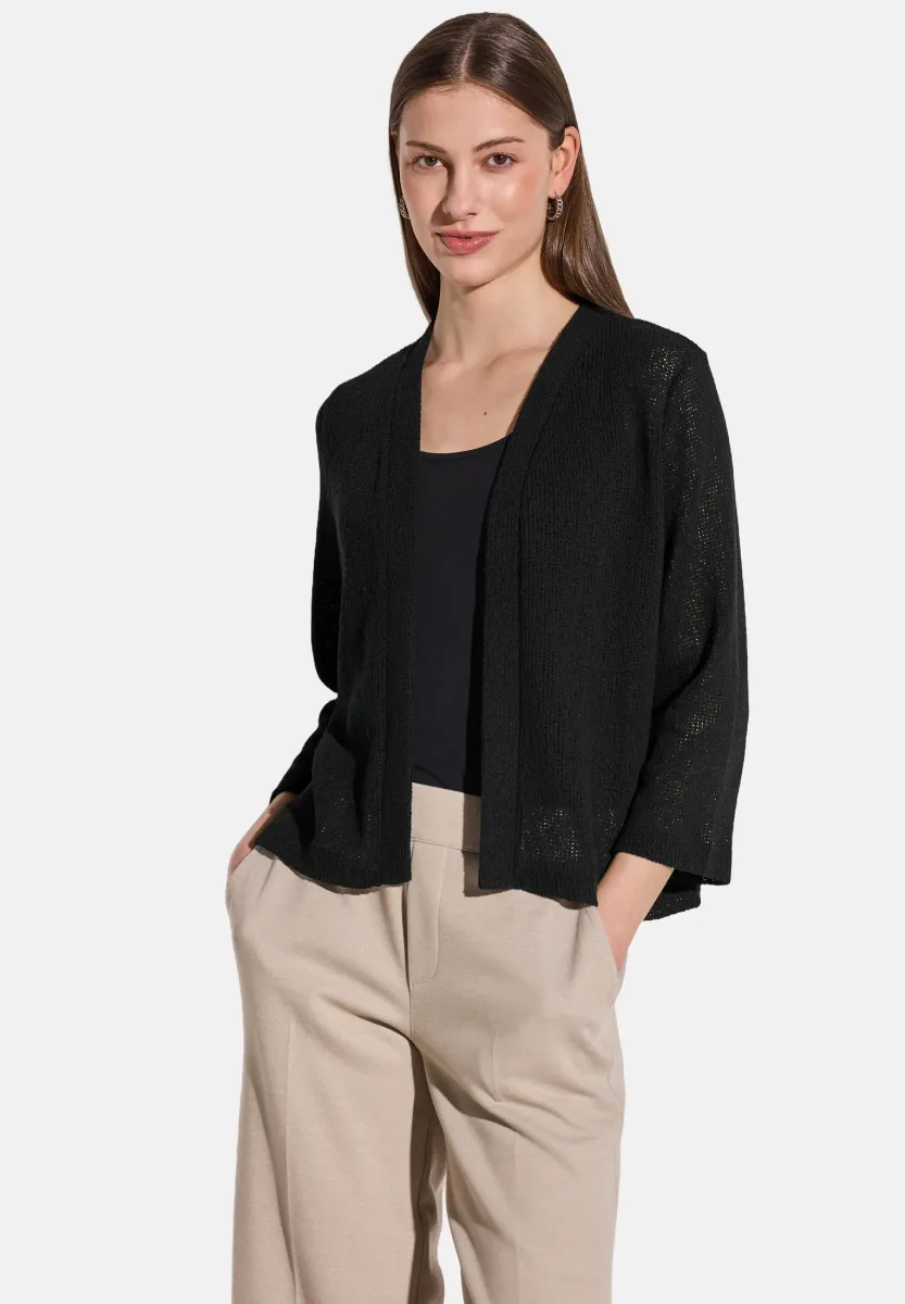 STREET ONE OFFENE  - Strickjacke - schwarz