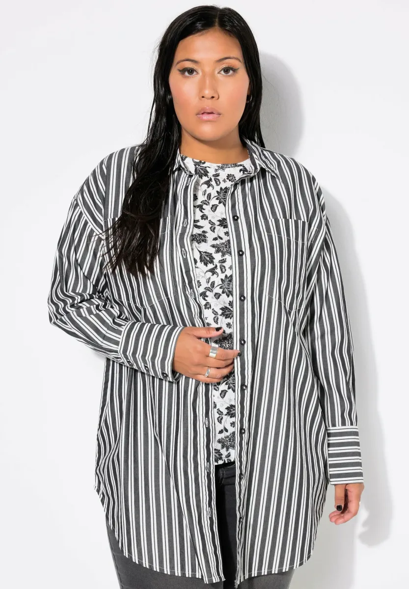 STREIFEN - Hemdbluse - black