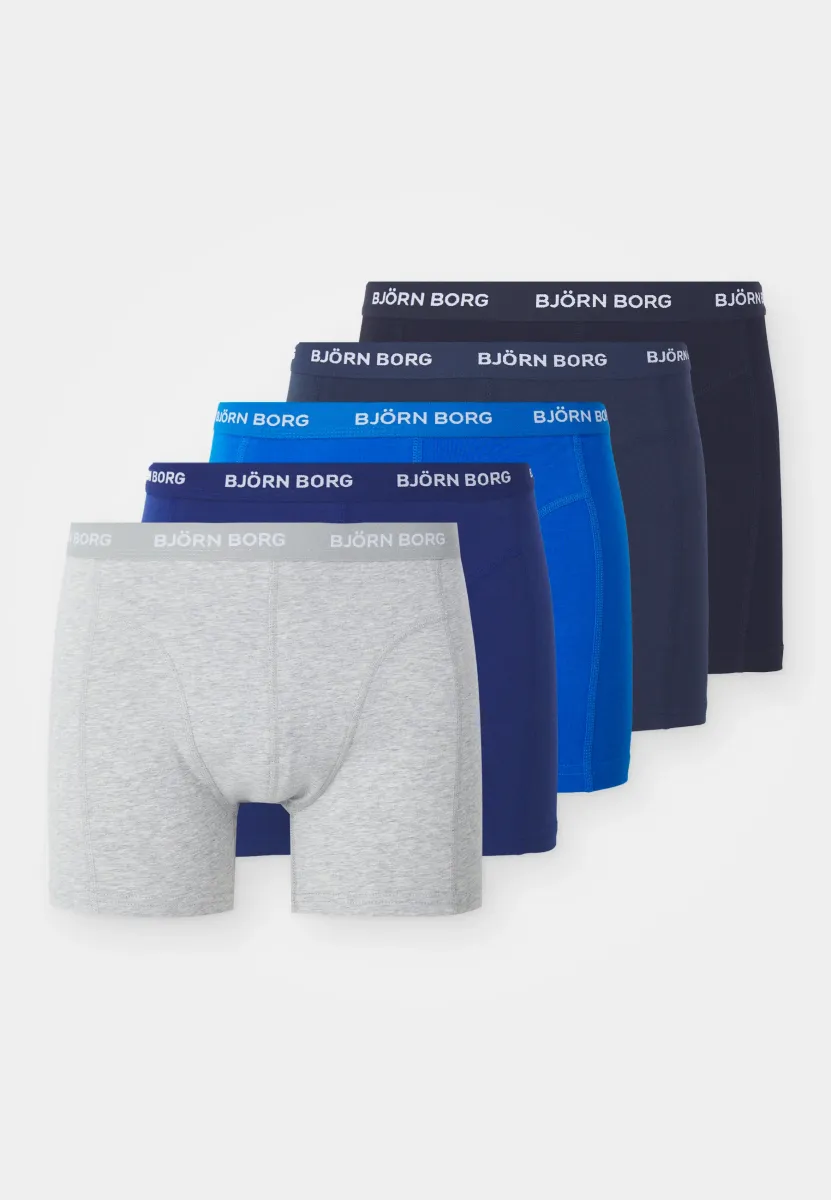 STRETCH BOXER 5 PACK - Panties - black/blue/grey