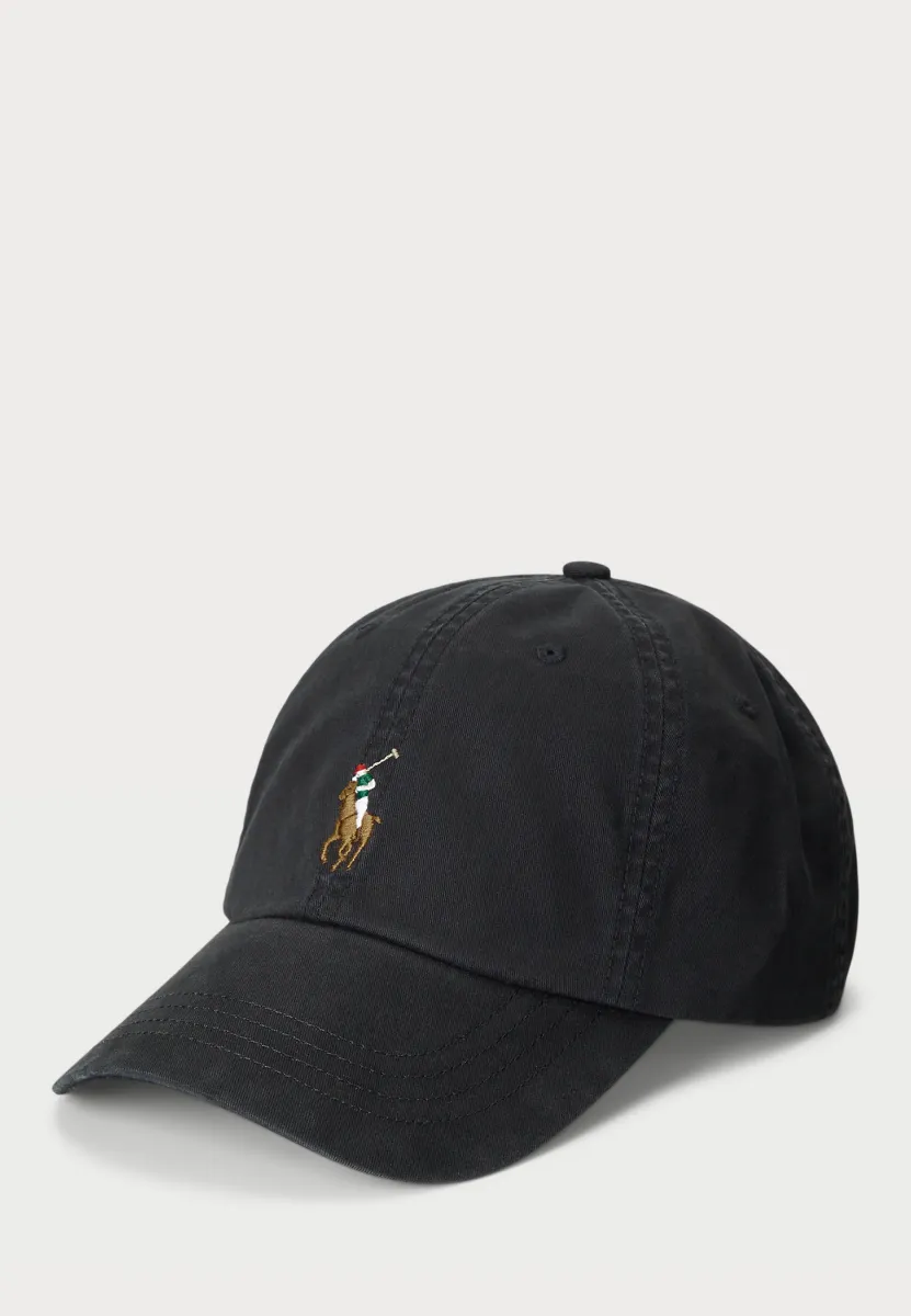 STRETCH-COTTON TWILL BALL CAP - Cap - black