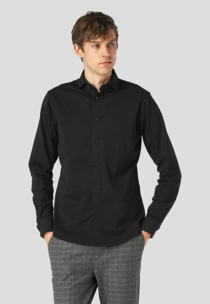 STRETCH - Hemd - black