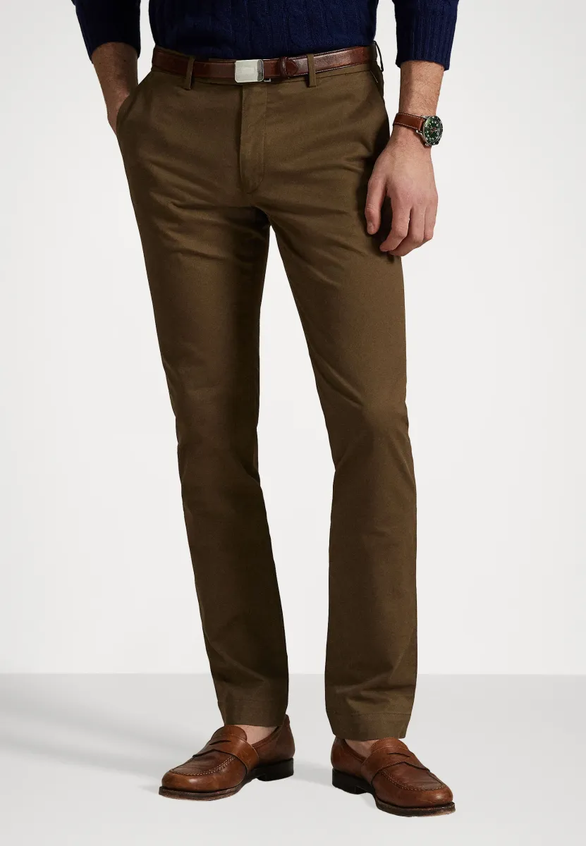 STRETCH SLIM FIT CHINO TROUSER - Chino - chestnut