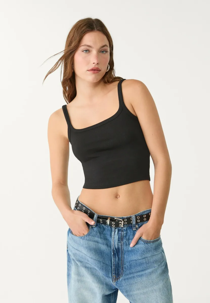 STRETCH STRAPPY - Top - black