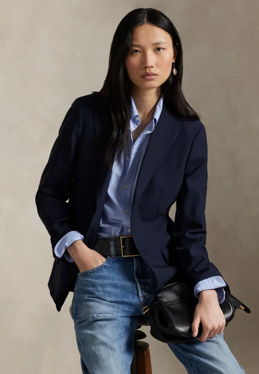 STRETCH WOOL BLAZER - Blazer - navy