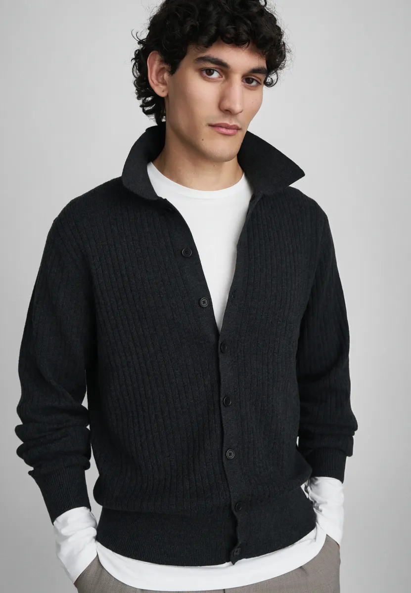 Strickjacke - anthracite