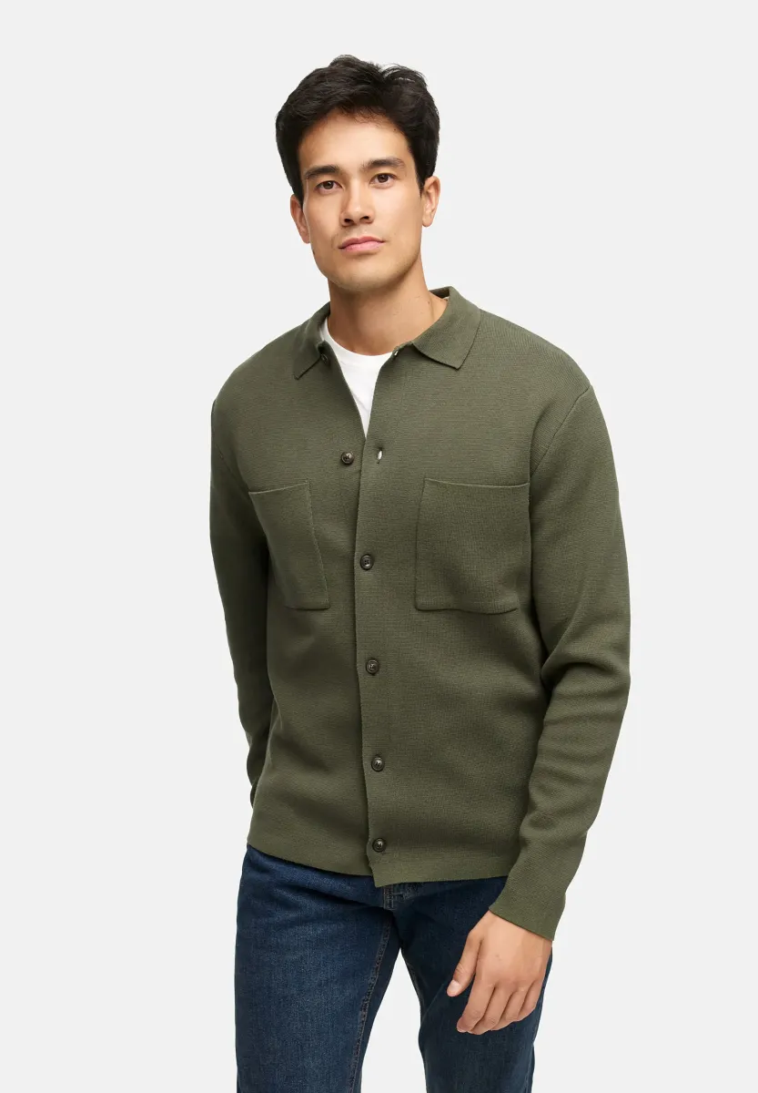 Strickjacke - army