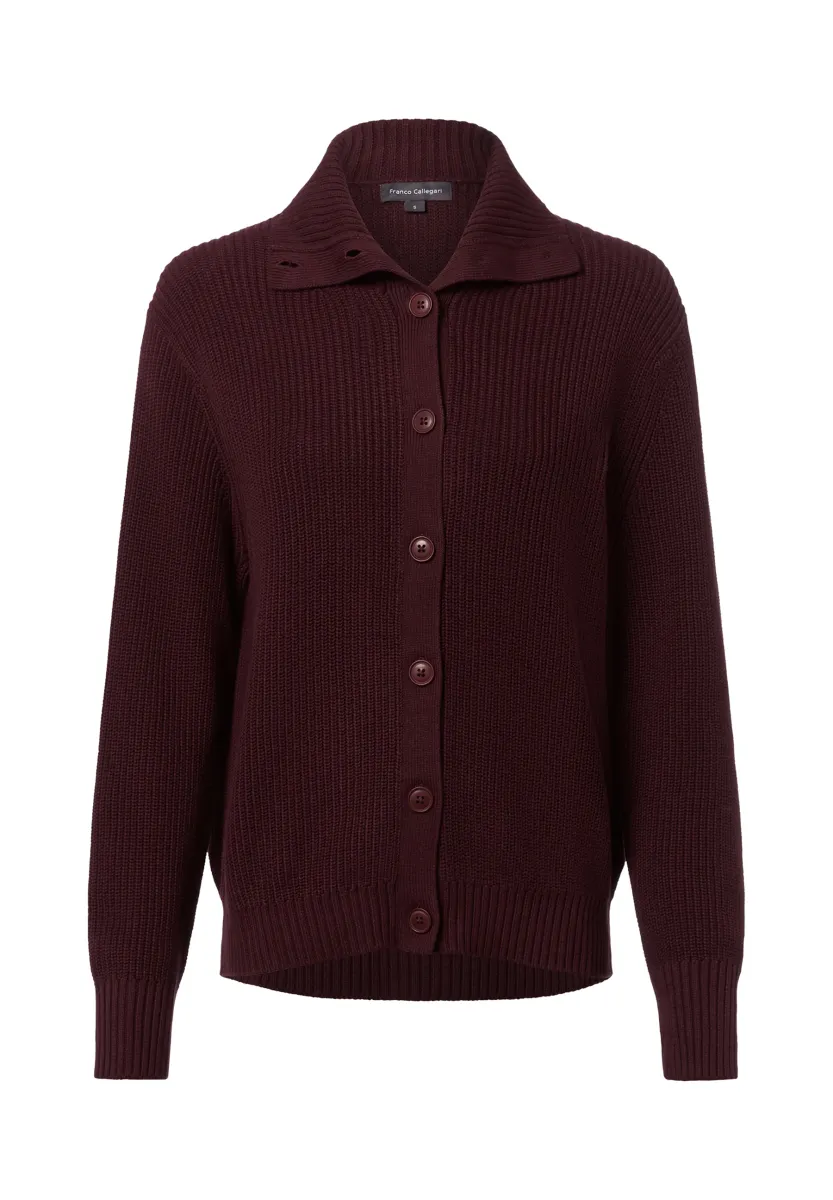Strickjacke - aubergine