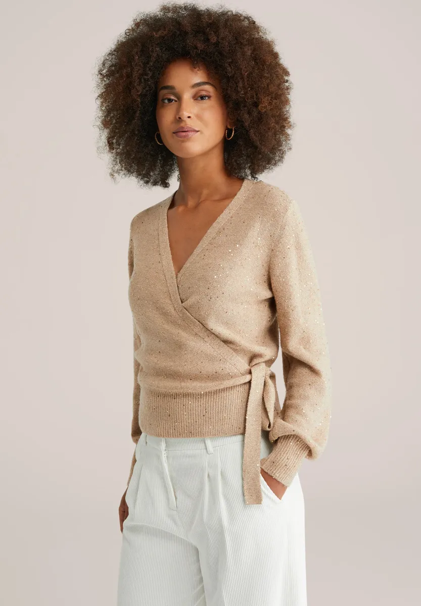 Strickjacke - beige