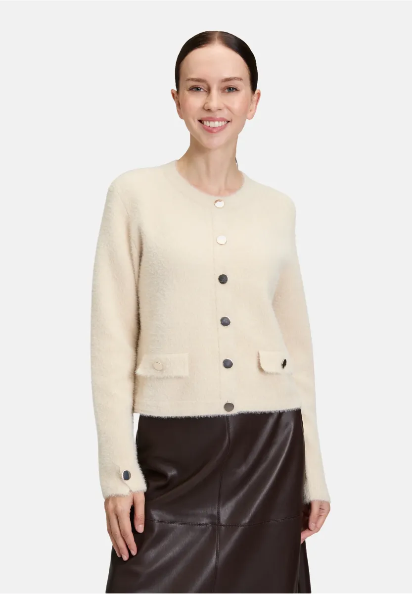 Strickjacke - beige