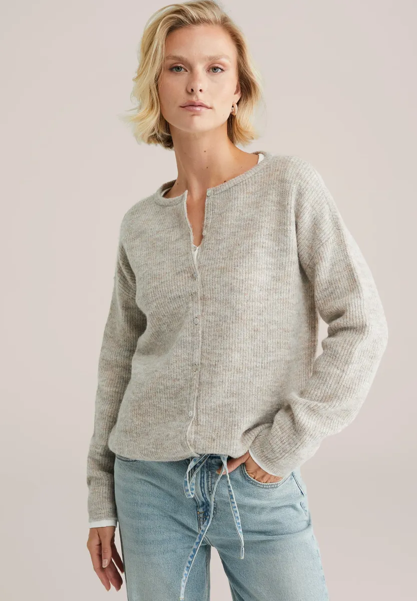 Strickjacke - beige
