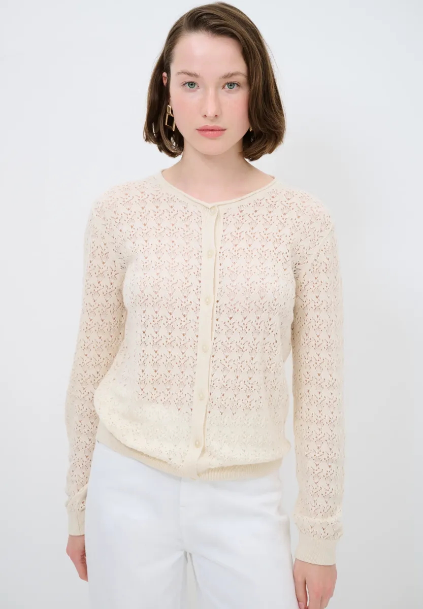 Strickjacke - beige